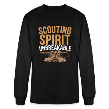 Scout Leader Camping Adventure Boy Girl Scout - Men's Long Sleeve T-Shirt - black - Front
