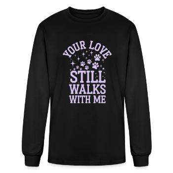 Pet Memory Pet Remembrance Pet Sympathy Tribute - Men's Long Sleeve T-Shirt - black - Front