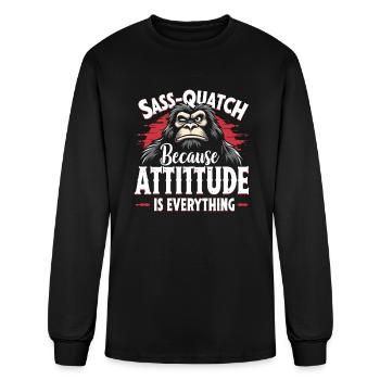 Bigfoot Believer Sasquatch Cryptid Forest Creature - Men's Long Sleeve T-Shirt - black - Front