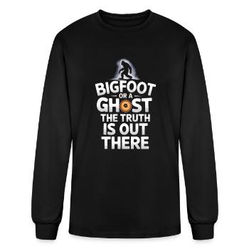 Bigfoot Believer Sasquatch Cryptid Forest Creature - Men's Long Sleeve T-Shirt - black - Front