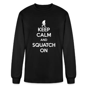 Bigfoot Believer Sasquatch Cryptid Forest Creature - Men's Long Sleeve T-Shirt - black - Front