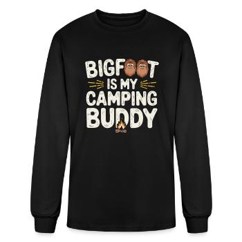 Bigfoot Believer Sasquatch Cryptid Forest Creature - Men's Long Sleeve T-Shirt - black - Front