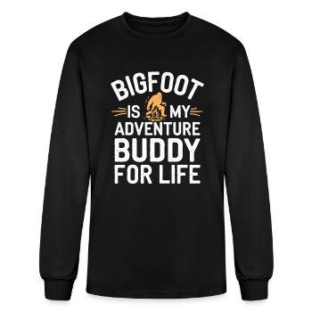 Bigfoot Believer Sasquatch Cryptid Forest Creature - Men's Long Sleeve T-Shirt - black - Front