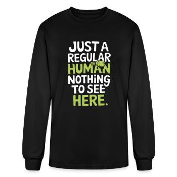 Lizard People Reptile Conspiracy and Secret - Men's Long Sleeve T-Shirt - black - Front