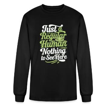 Lizard People Reptile Conspiracy and Secret - Men's Long Sleeve T-Shirt - black - Front