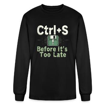 Retro Computing Fans Vintage Computers Old-School - Men's Long Sleeve T-Shirt - black - Front