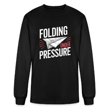 Paper Airplane Builder DIY Folding Expert Creative - Men's Long Sleeve T-Shirt - black - Front
