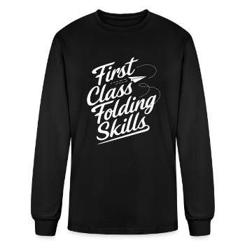Paper Airplane Builder DIY Folding Expert Creative - Men's Long Sleeve T-Shirt - black - Front