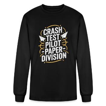 Paper Airplane Builder DIY Folding Expert Creative - Men's Long Sleeve T-Shirt - black - Front