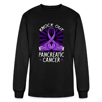Knock Out Pancreatic Cancer - Men's Long Sleeve T-Shirt - black - Front