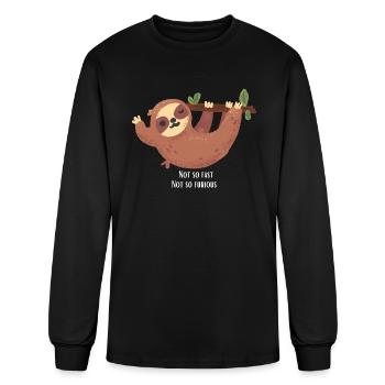 Not So Fast Not So Furious Sloth - Men's Long Sleeve T-Shirt - black - Front