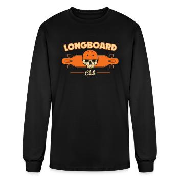 Longboarding Club - Men's Long Sleeve T-Shirt - black - Front