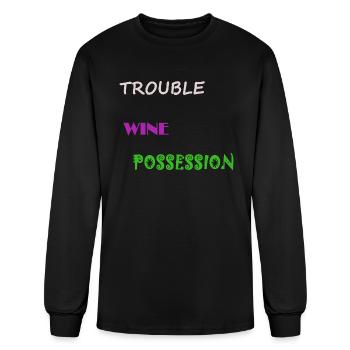 Trouble Wine Possession - Men's Long Sleeve T-Shirt - black - Front