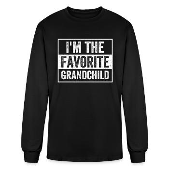 I m The Favorite Grandchild - Men's Long Sleeve T-Shirt - black - Front
