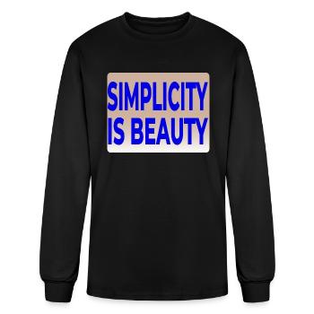 SIMPLICITY IS BEAUTY T-SHIRT - Men's Long Sleeve T-Shirt - black - Front
