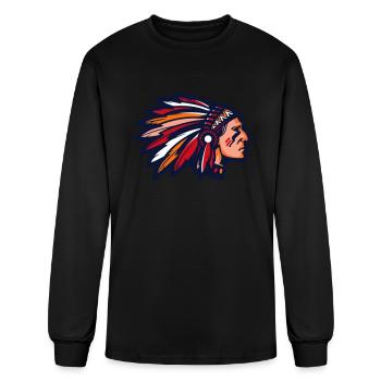 Native American - Men's Long Sleeve T-Shirt - black - Front