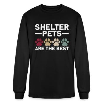 Shelter Pets Are The Best Animal Rights Activist - Men's Long Sleeve T-Shirt - black - Front
