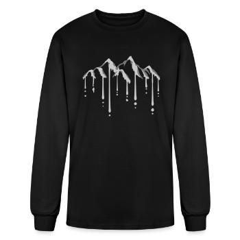 glaciers fonte les glaces - T-shirt à manches longues Homme - noir - Devant
