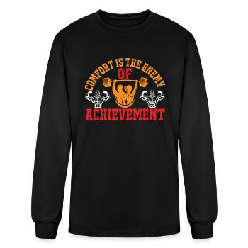 Comfort Is The Enemy Of Achievement - Men's Long Sleeve T-Shirt - black - Front
