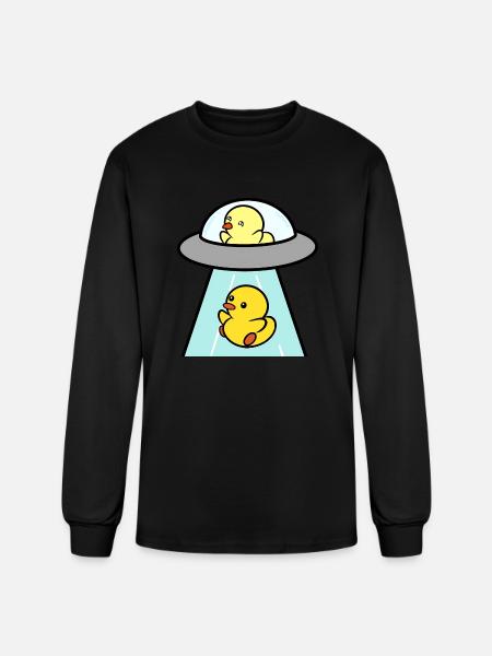 UFO - Duckie and Duck - Men's Long Sleeve T-Shirt - black