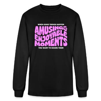 Amusing and Enjoyable Moments - Men's Long Sleeve T-Shirt - black - Front