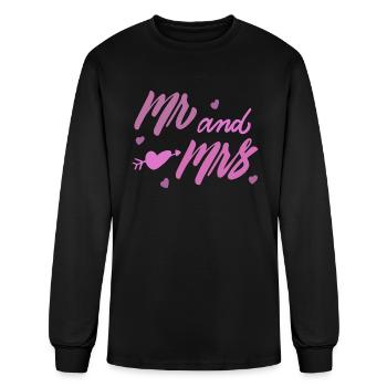 Mr and Mrs - Men's Long Sleeve T-Shirt - black - Front