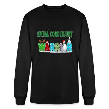 CHRISTMAS WARRIOR Spinal Cord Injury awareness - Men's Long Sleeve T-Shirt - black - Front