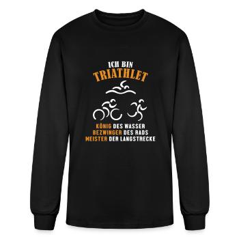 Triathlet König Bezwinger Meister Triathlete Bike - Men's Long Sleeve T-Shirt - black - Front