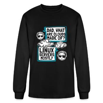 Dad What Are Clouds Made Of Full Stack Software - Men's Long Sleeve T-Shirt - black - Front