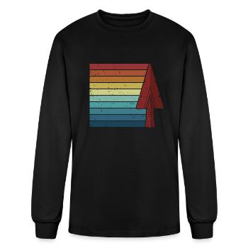 Retro Rocks Flint Artifact Hunter Arrowhead - Men's Long Sleeve T-Shirt - black - Front