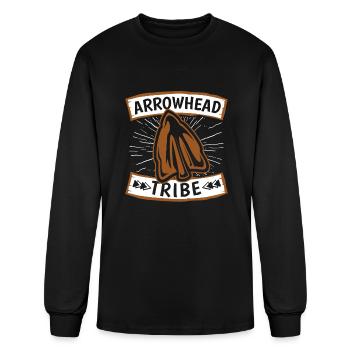 Arrowhead Tribe Rocks Flint Artifact Arrowhead - Men's Long Sleeve T-Shirt - black - Front