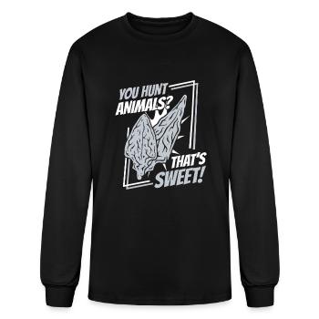 You Hunt Animals That's Sweet Flint Arrowhead - Men's Long Sleeve T-Shirt - black - Front