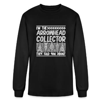 I'm The Arrowhead Collector Flint Rocks Arrowhead - Men's Long Sleeve T-Shirt - black - Front