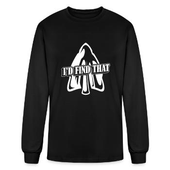 I'd Find That Artifact Rocks Flint Arrowhead - Men's Long Sleeve T-Shirt - black - Front