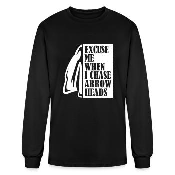 Excuse Me When I Chase Arrowheads Flint Arrowhead - Men's Long Sleeve T-Shirt - black - Front