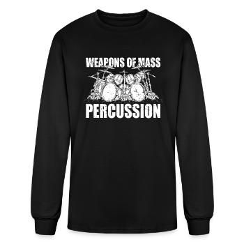 Weapons Of Mass Percussion Drummers Drum Kit - Men's Long Sleeve T-Shirt - black - Front