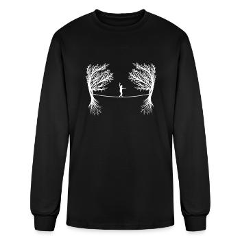 Trickline Trainer Monkey Slackliner Profis - Men's Long Sleeve T-Shirt - black - Front