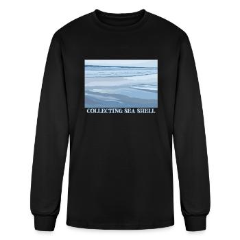 Collecte de coquillages Bivalvia Coquillages Coquillages - T-shirt à manches longues Homme - noir - Devant