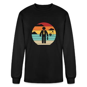 Retro Life Health Care Health Broker Insurance - Men's Long Sleeve T-Shirt - black - Front