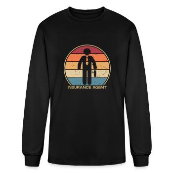 Retro Health Care Health Broker Life Insurance - Men's Long Sleeve T-Shirt - black - Front
