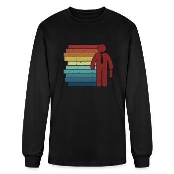 Retro Health Broker Life Health Care Insurance - Men's Long Sleeve T-Shirt - black - Front
