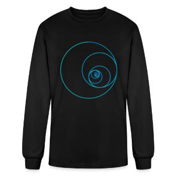 Two Golden Ratio Spirals - Men's Long Sleeve T-Shirt - black - Front