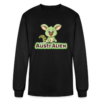 ausAustralia Roo Aussie Funny Australien Kangaroo - Men's Long Sleeve T-Shirt - black - Front