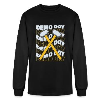 Demo Day Home Wrecker Demolition Contractor House - Men's Long Sleeve T-Shirt - black - Front