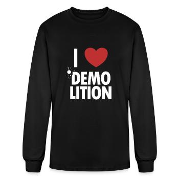 I love Demolition Home Improvement Experts House - Men's Long Sleeve T-Shirt - black - Front