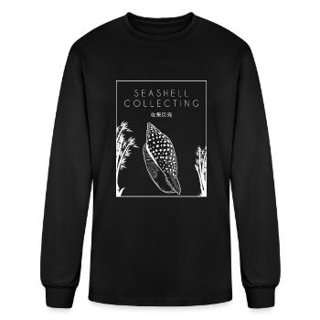 Coquillage Collecte Chinois Hanzi Coquillage Coquillage - T-shirt à manches longues Homme - noir - Devant