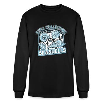 Toujours en train de collecter des coquillages Chasseur de coquillages Coquillages - T-shirt à manches longues Homme - noir - Devant