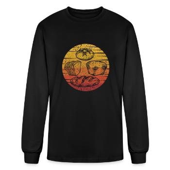 Retro Bread Dough Bread Maker Bread Queen Lover - Men's Long Sleeve T-Shirt - black - Front