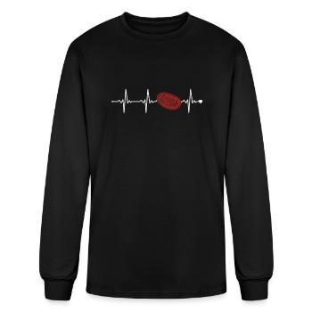 Bread Baking Heartbeat Bread Maker Bread Dough - Men's Long Sleeve T-Shirt - black - Front