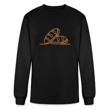Lineart Bread Maker Bread Dough Bread Queen Bread - Men's Long Sleeve T-Shirt - black - Front